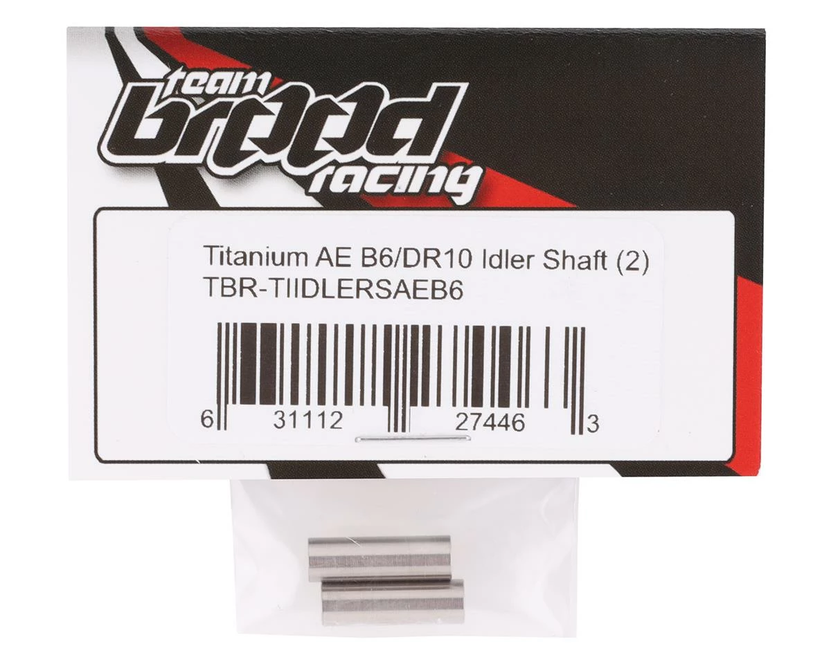 Team Brood AE B6/DR10 Titanium Idler Shaft (2) - Image 2
