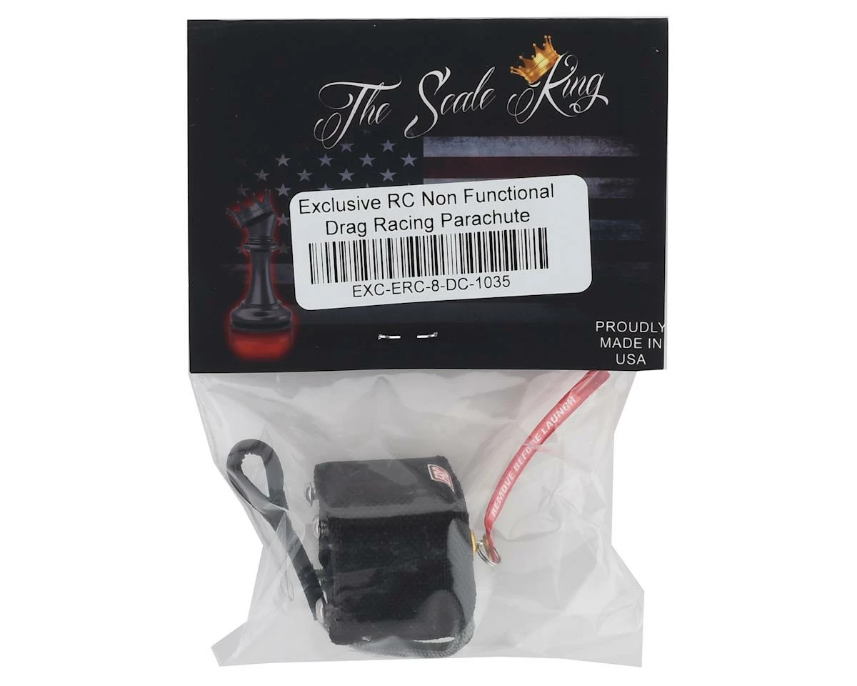 Exclusive RC Non Functional Drag Racing Parachute (Black) - Image 2