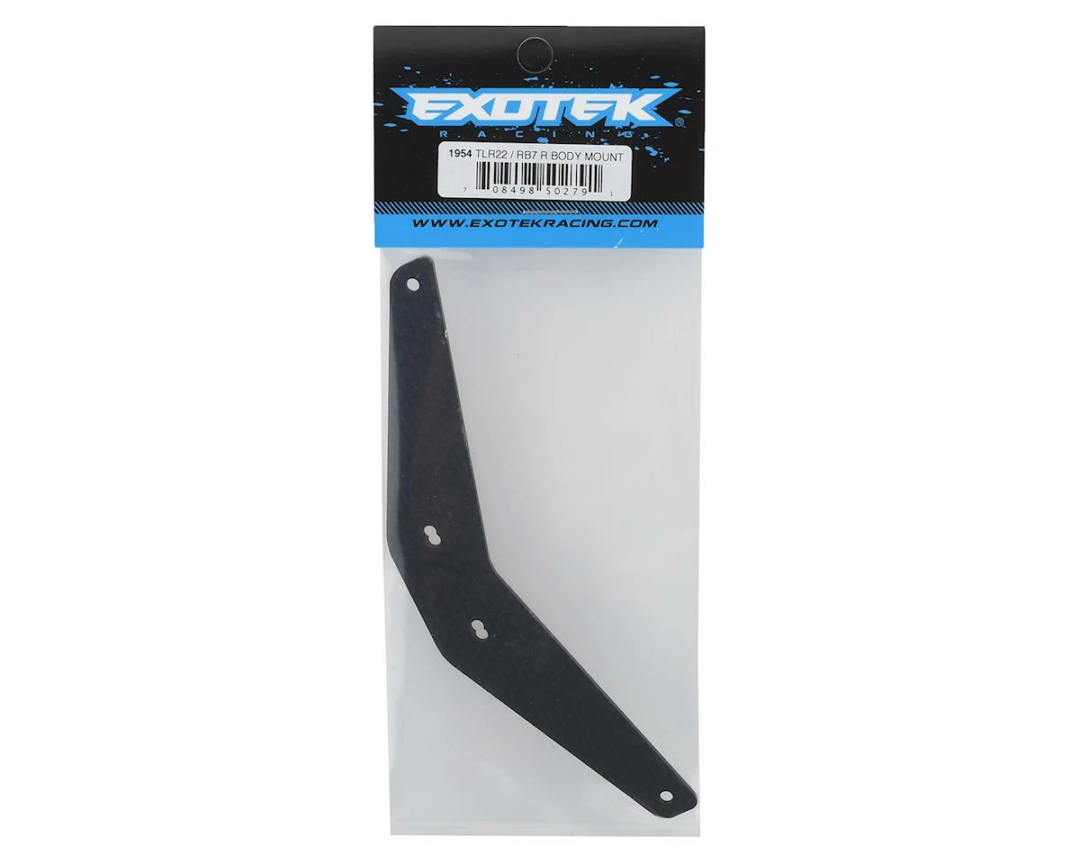 EXOTEK TLR 22/RB7 Carbon Drag Racing Rear Body Mount Plate - Image 2