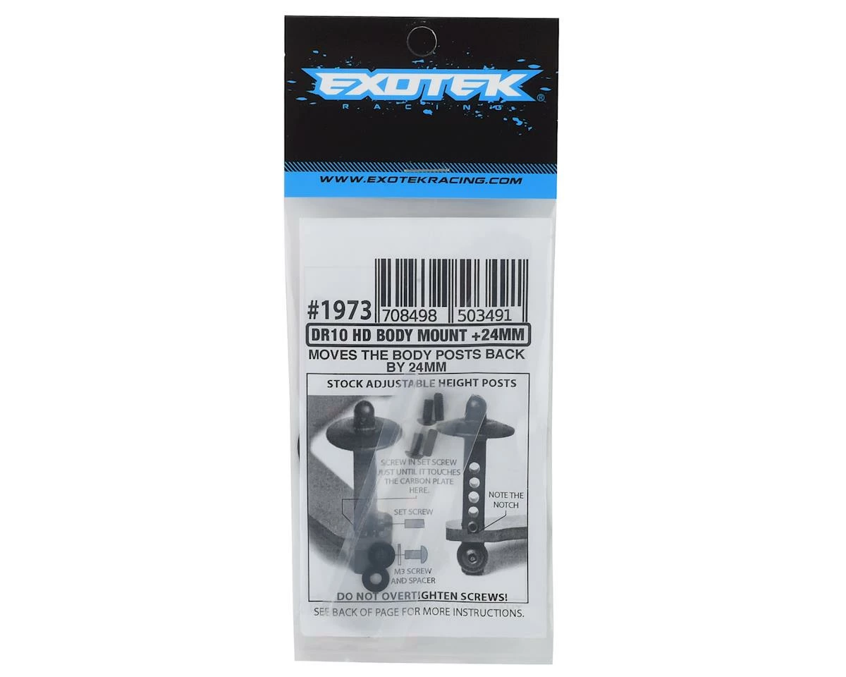 EXOTEK DR10 HD Carbon Rear Body Mount (+24mm) - Image 2