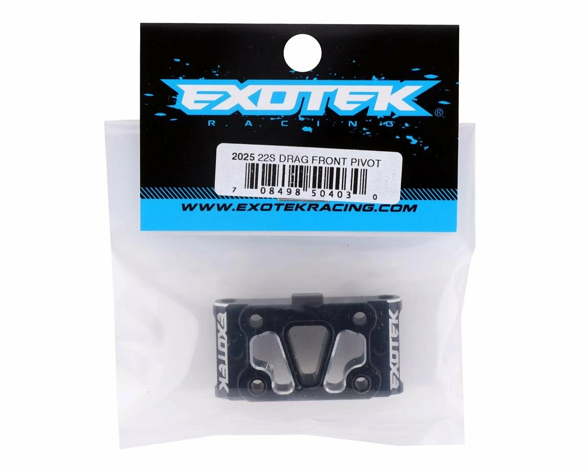 EXOTEK TLR 22S Drag HD Aluminum Front Pivot (Silver/Black) - Image 2