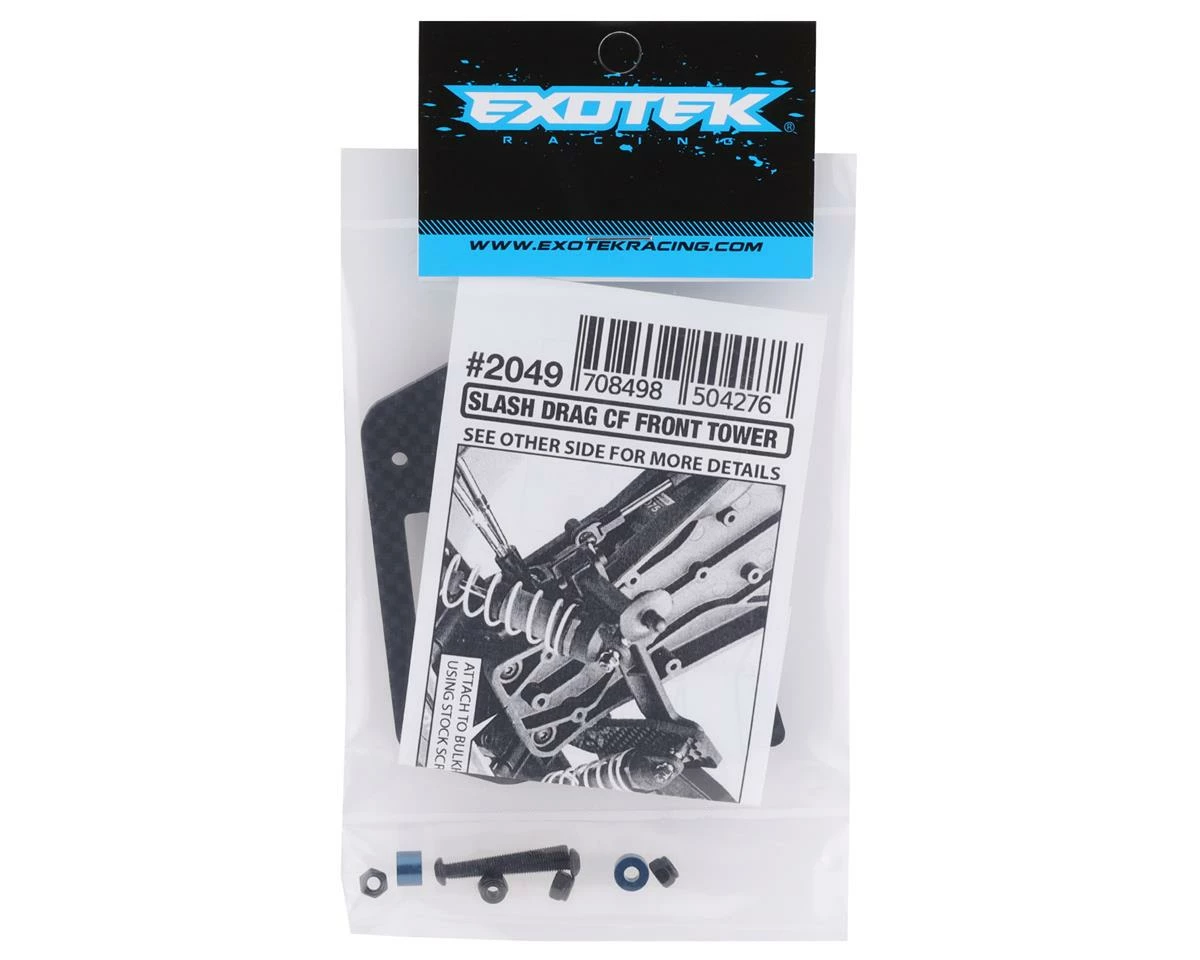 EXOTEK Slash Drag 4mm Front Carbon Fiber Tower - Image 2