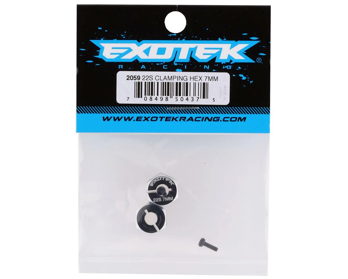 EXOTEK TLR 22S Drag 12mm Aluminum Clamping Rear Hex (2) (7mm) - Image 2