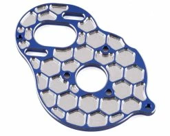 JCONCEPTS DR10/SR10 +2 Aluminum "Honeycomb" Motor Plate (Blue)