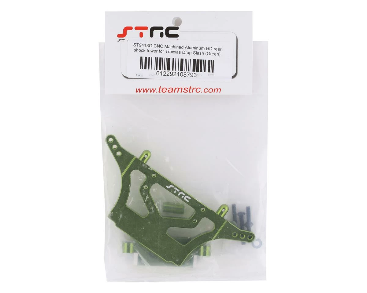 ST Racing Concepts Raxxas Drag Slash Aluminum HD Rear Shock Tower (Green) - Image 2