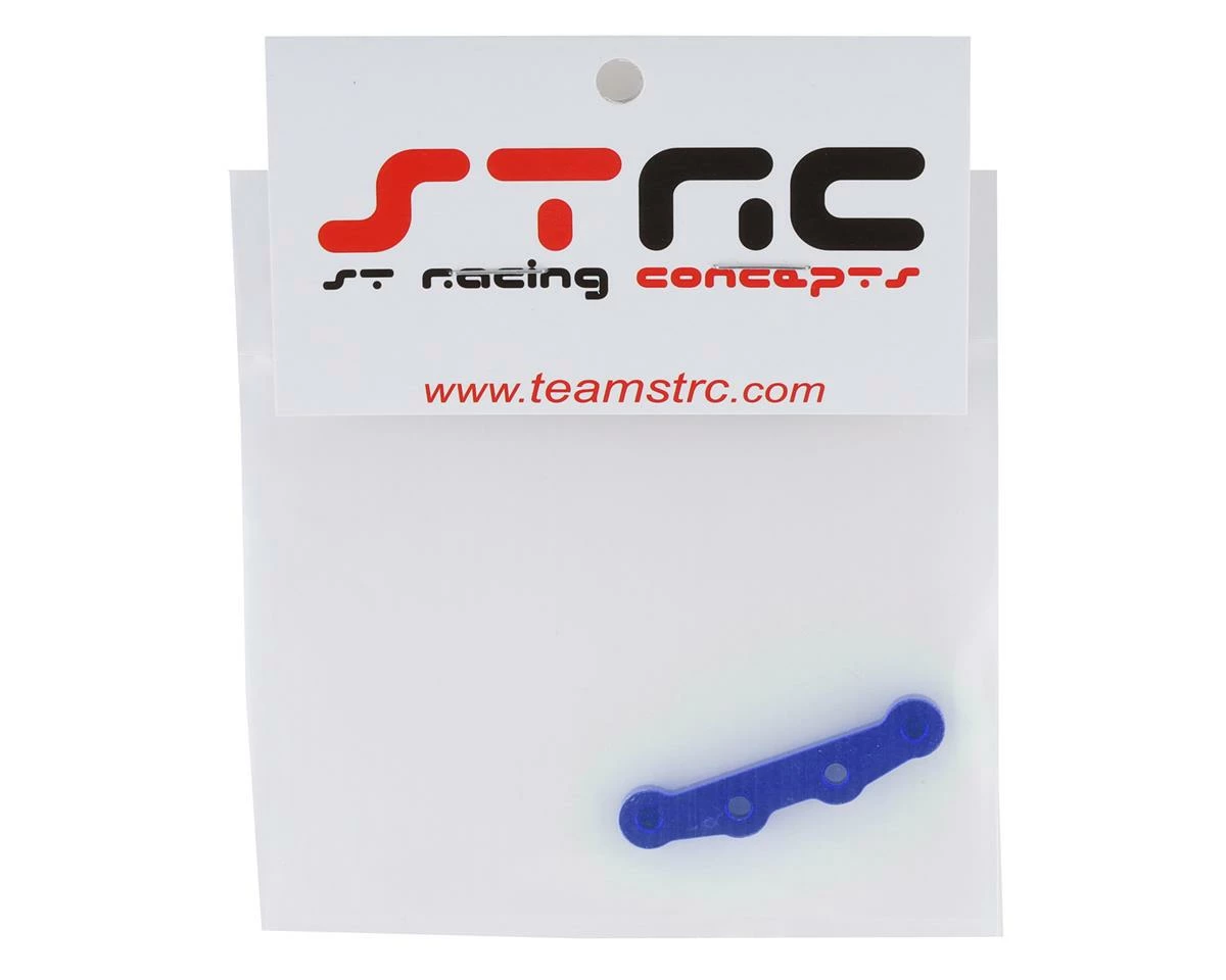 ST Racing Concepts Associated DR10 Aluminum Front Hinge Pin Brace (Blue) - Image 2