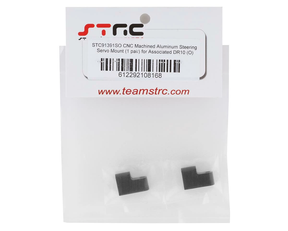 ST Racing Concepts Associated DR10 Aluminum Steering Servo Mount (Black) - Image 2