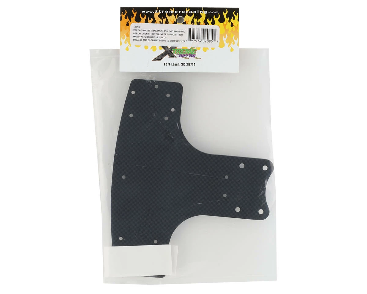 Xtreme Racing Traxxas Slash FWD Drag Replacement Carbon Fiber Front Bumper (2.5mm) - Image 2